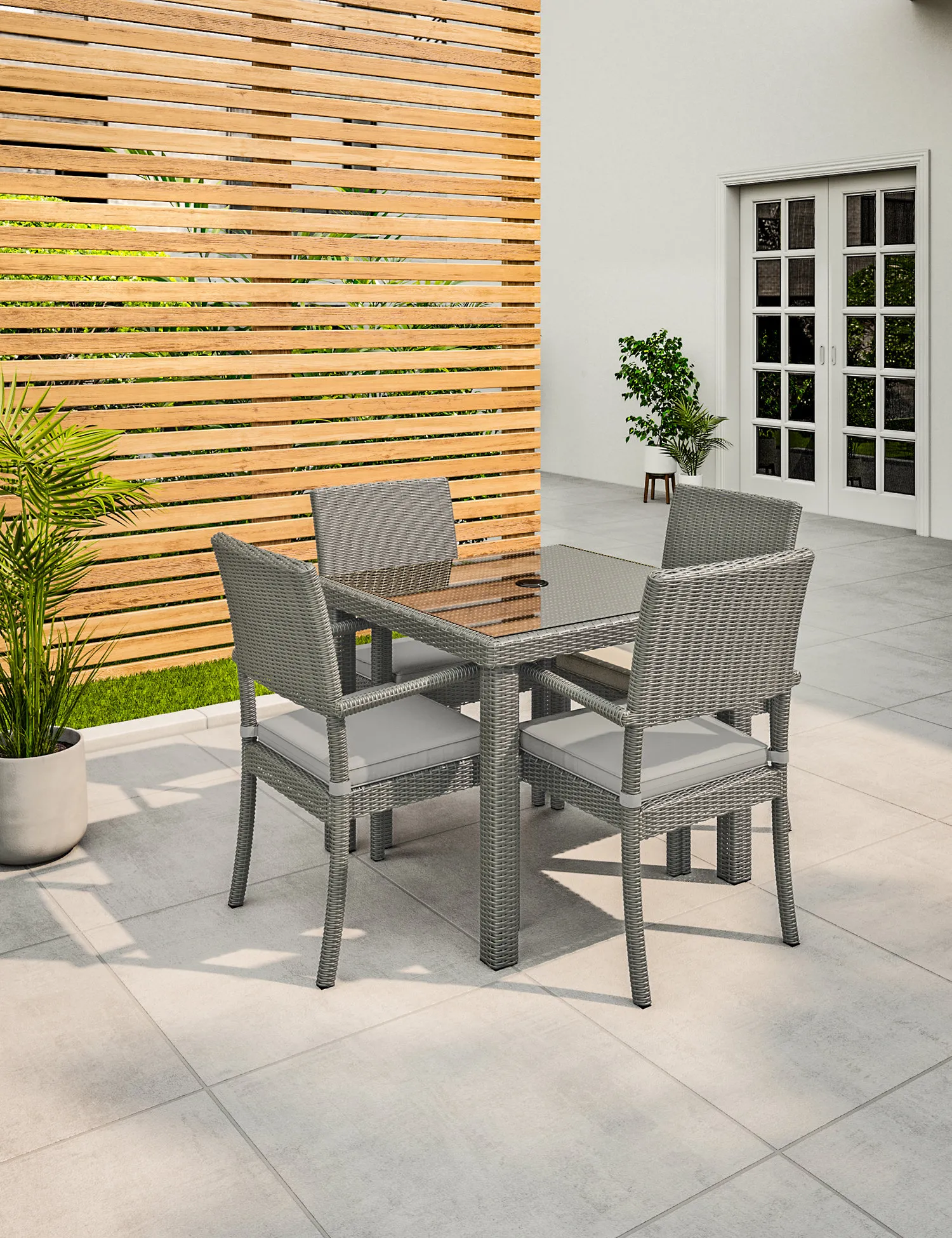 M&S Marlow Square 4 Seater Garden Table & Chairs