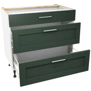 Wickes Ohio Forest Green Shaker Drawer Unit - 900mm 2