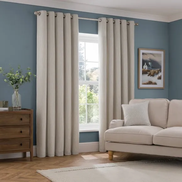 Tiny Stripe Eyelet Curtains 2