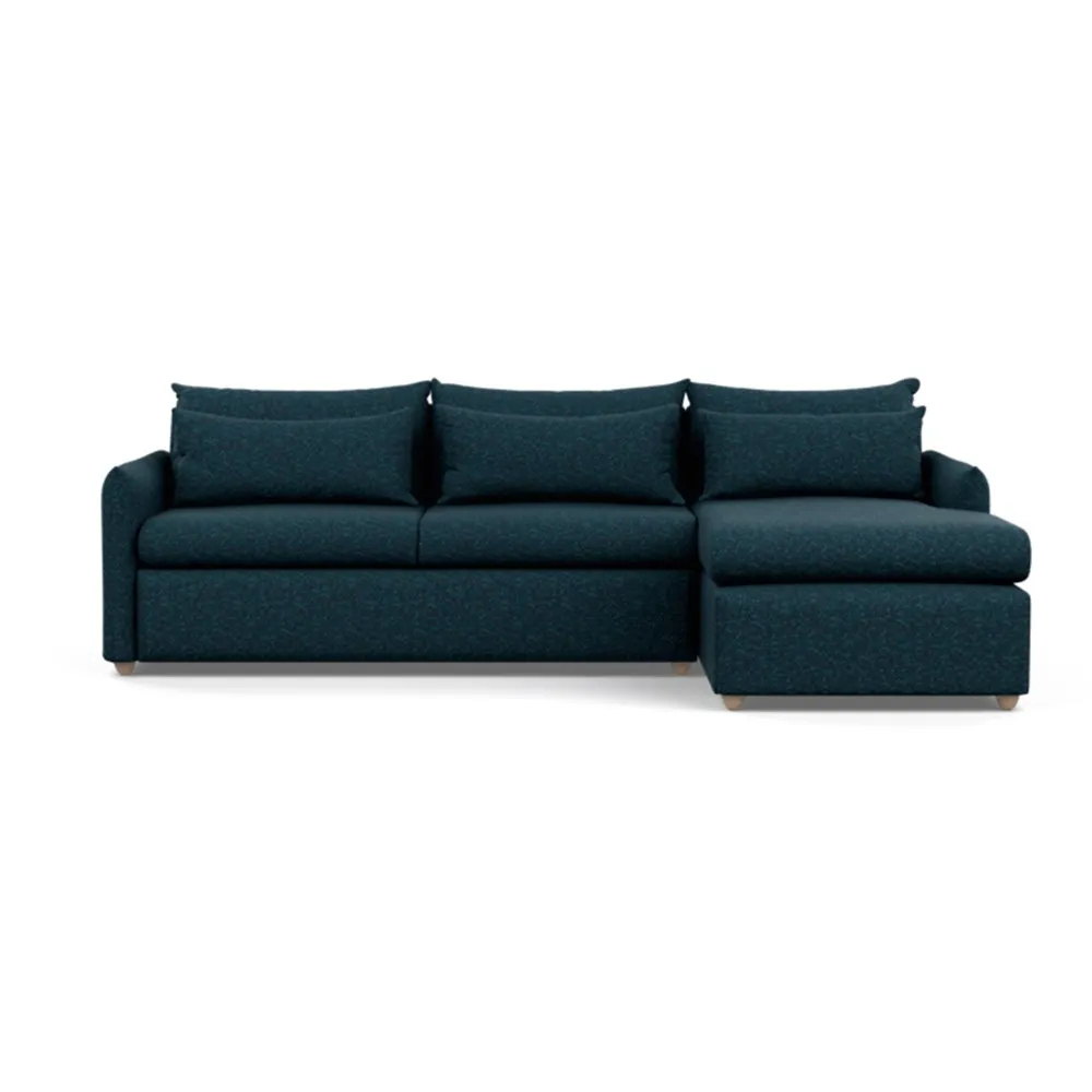 Heal's Pillow Large Right Hand Corner Chaise Brecon Ink Natural Feet