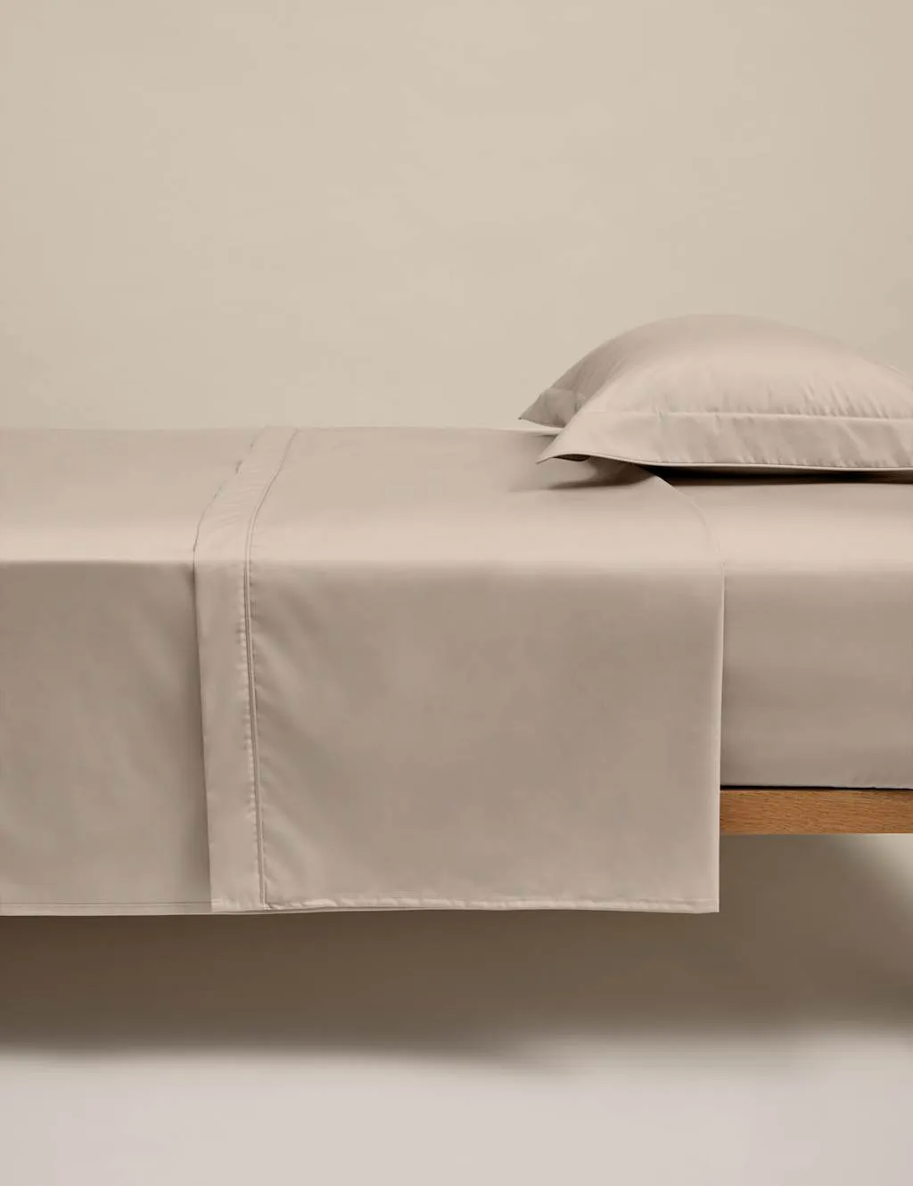 M&S Egyptian Cotton 230 Thread Count Crisp Flat Sheet Mink