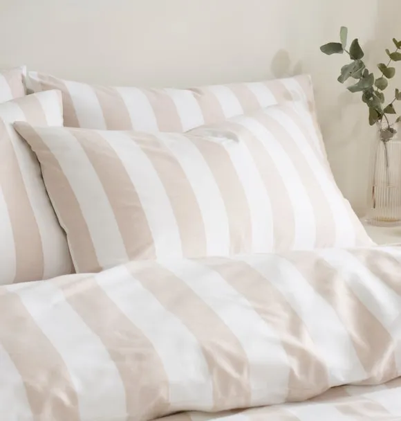 Maisie Woven Stripe 100% Cotton Standard Pillowcase Pair