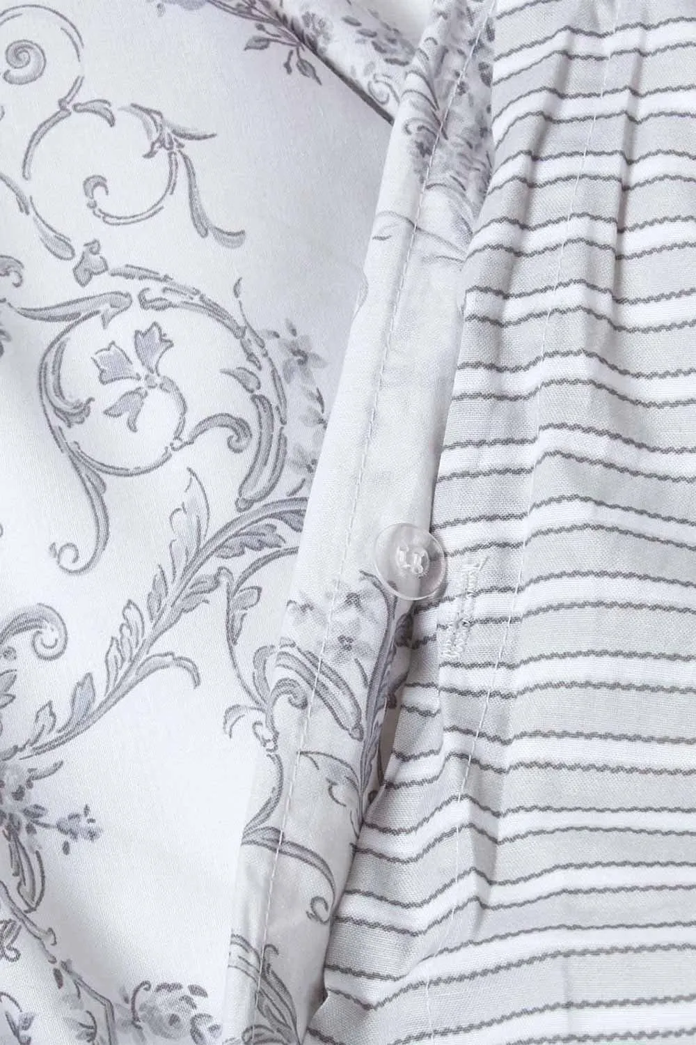 Homescapes French Toile Patterned Duvet Cover Set in Grey 4
