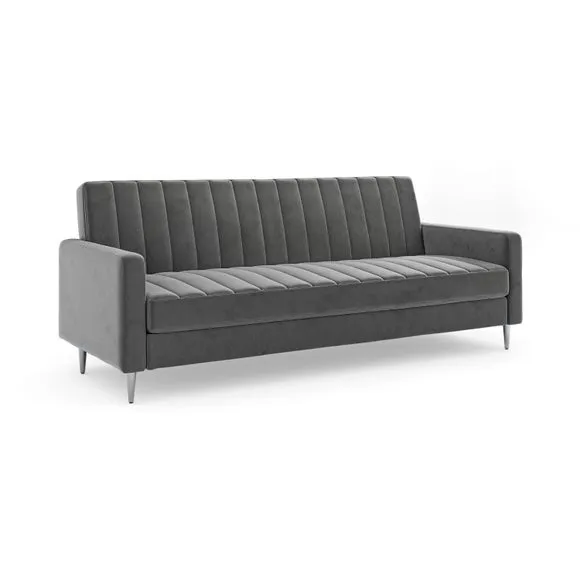 Kendall Quilted Velvet Clic Clac Storage Sofa Bed 6