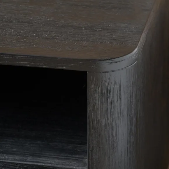 Fiji Bedside Table, Acacia Wood and Rattan 4