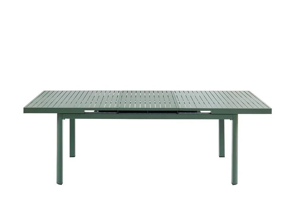 Vente-unique Aluminium Garden Dining Set: One Extendable Table 180/240Cm & 6 in Green 5