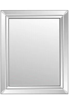 MirrorOutlet Cranbury All Glass Double-Edged Venetian Wall Mirror 144 x 115.5 CM in Silver 6