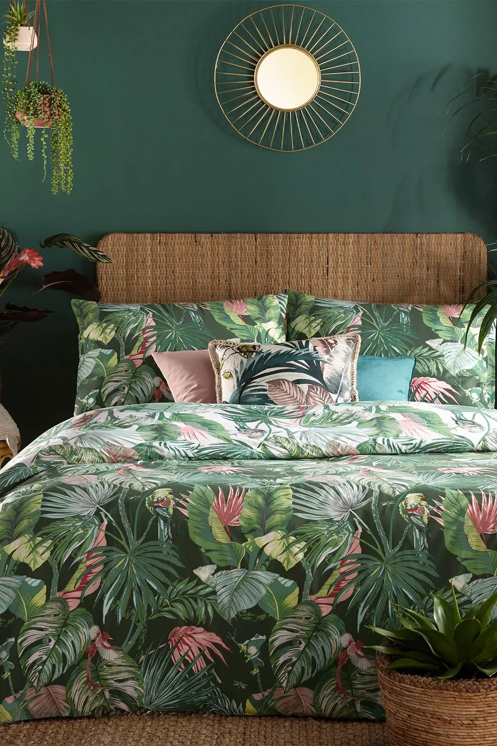 Furn Amazonia Rainforest Reversible Duvet Cover Set in Jade
