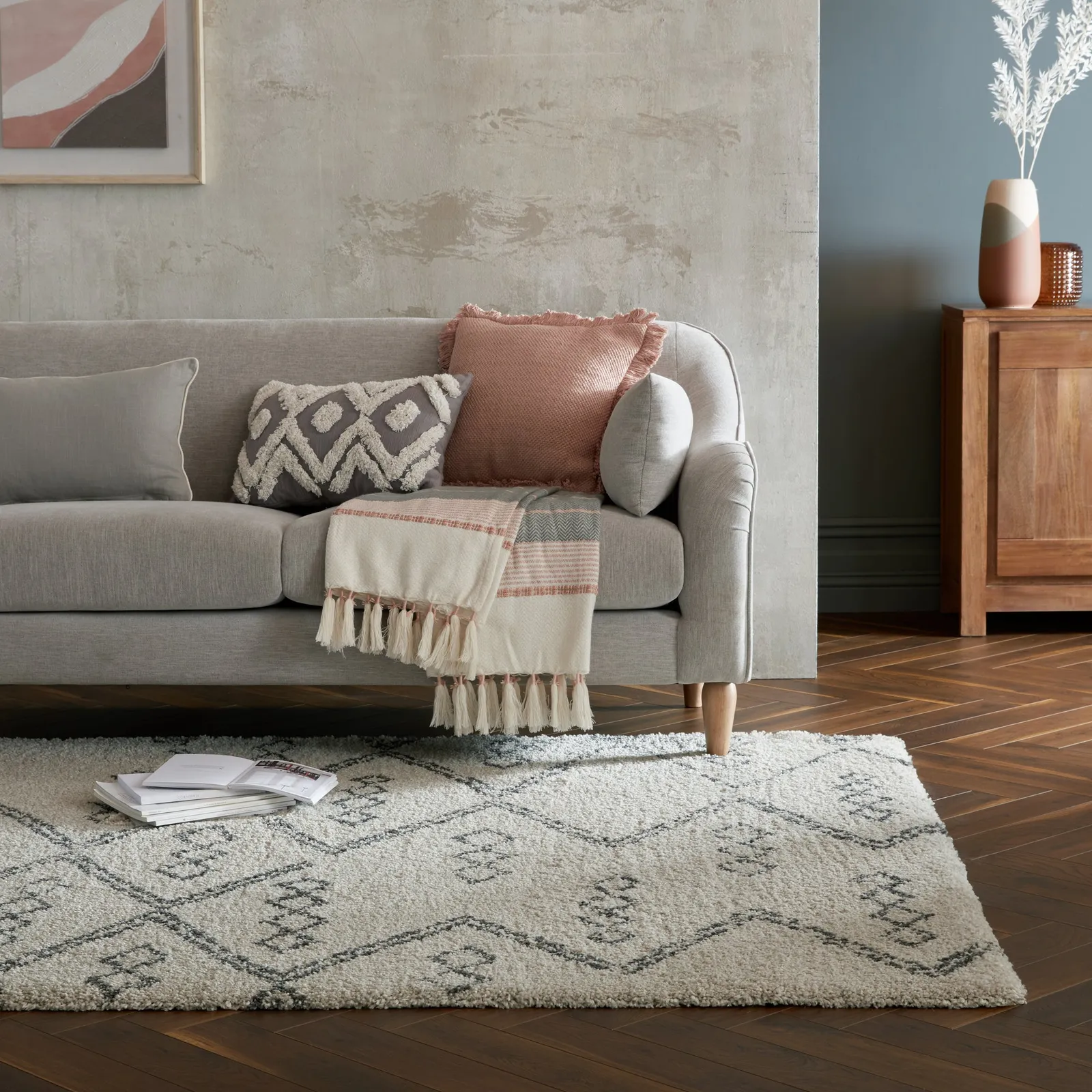 Aswan Berber Rug Cream/Brown