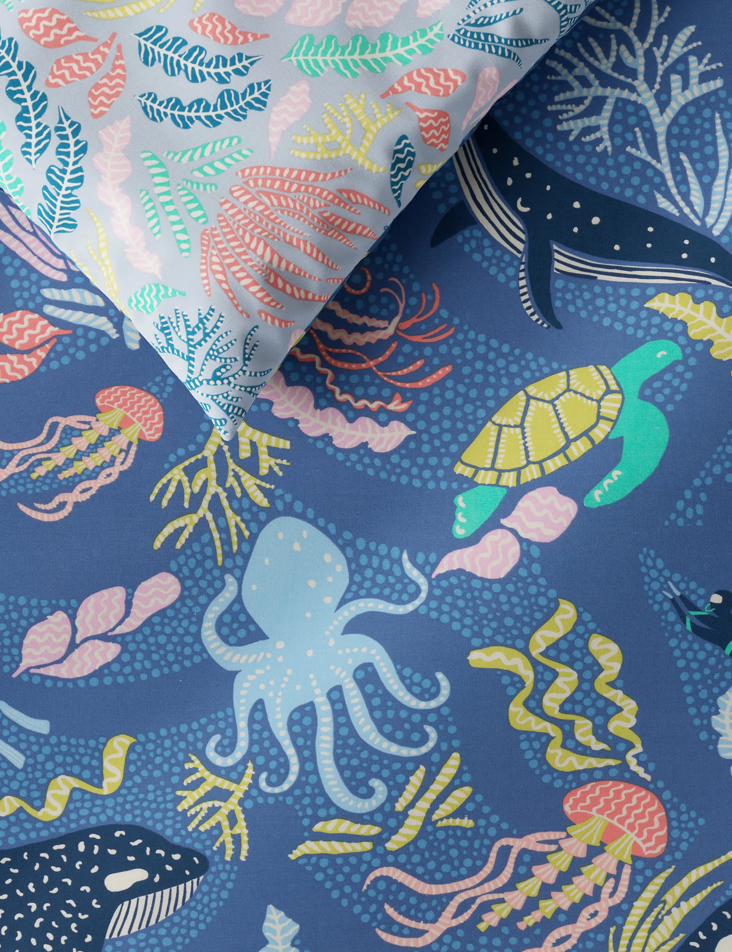 M&S Pure Cotton Ocean Bedding Set