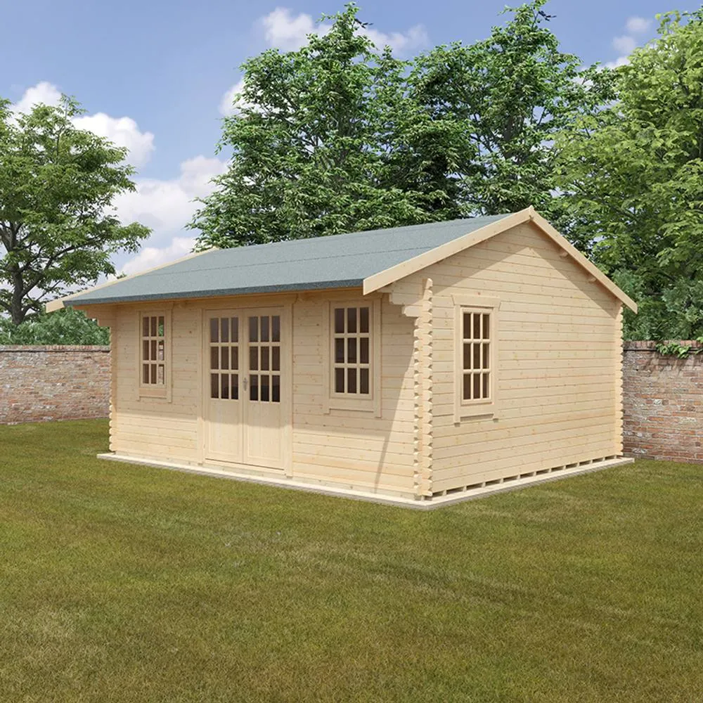Buttercup Farm 20x16 The Dalton 44mm Cabin - L595 x W475 x H313.9 cm in Natural 5