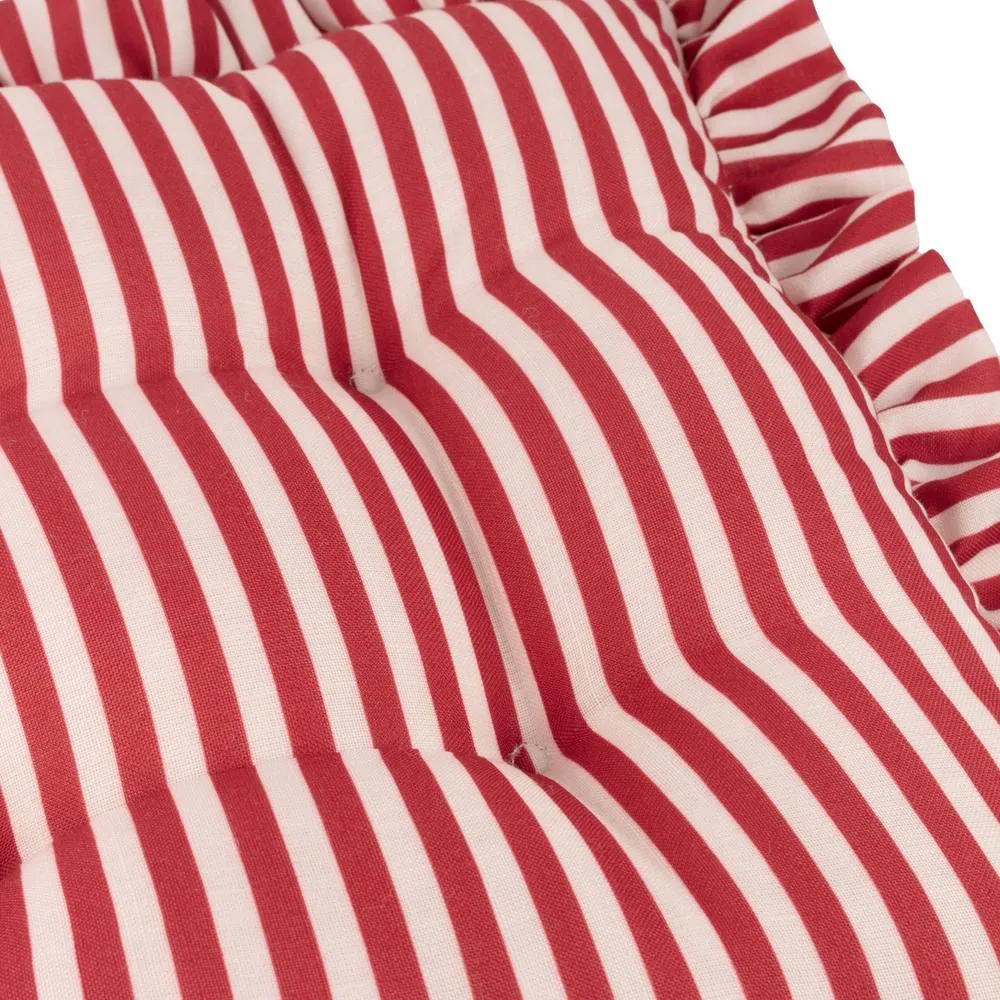 Wylder Millie Ruffle 2 Pack Indoor/Outdoor Seat Pads in Red 5