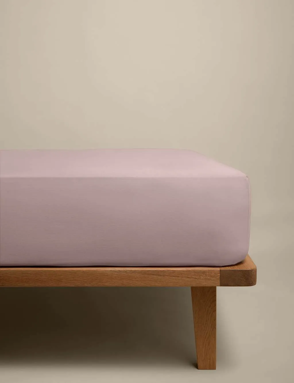 M&S Cotton Rich Fitted Sheet Blush Pink