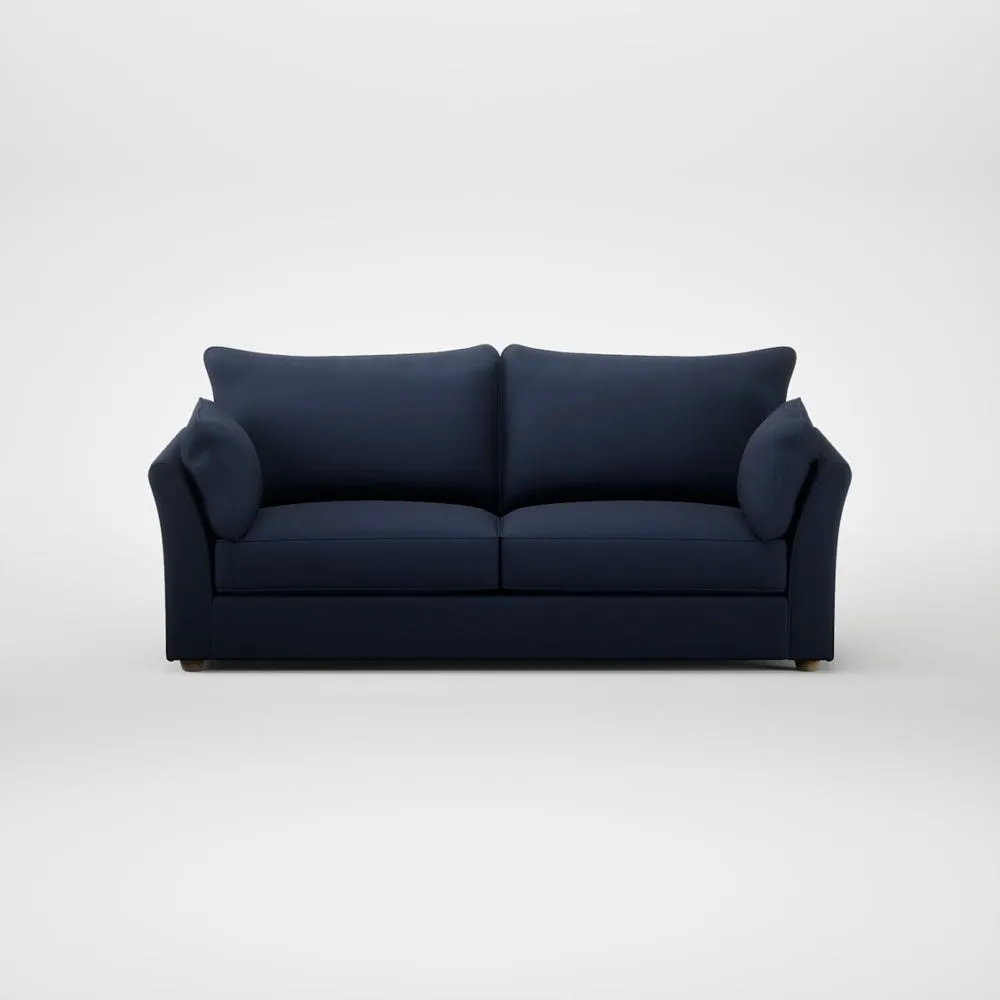 Heal's Tailor 4 Seater Sofa Smart Cotton Linen Indigo Natural Feet 1