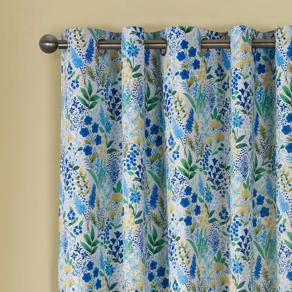 Catherine Lansfield Tilly Floral Reversible Eyelet Curtains