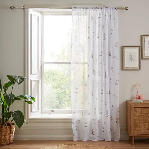 Pressed Floral Slot Top Voile Panel 2