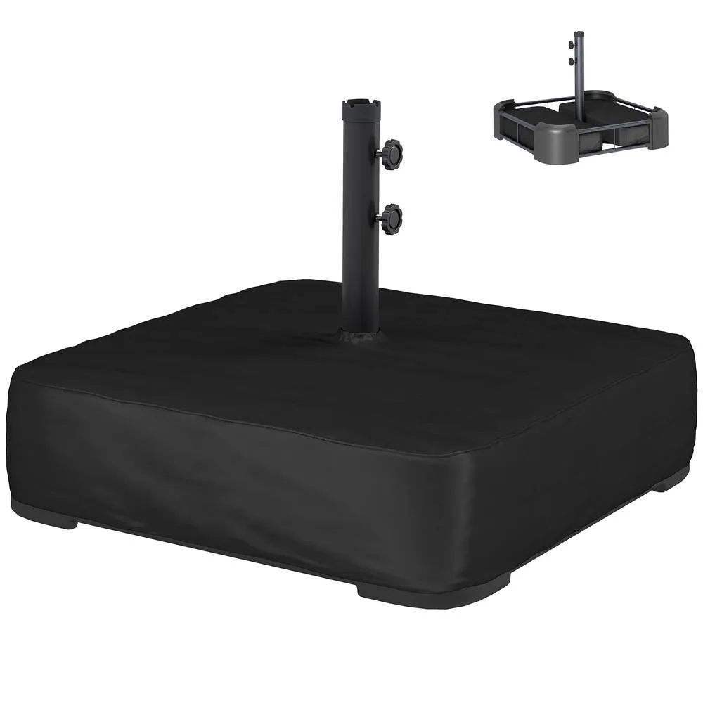 OUTSUNNY Garden Parasol Base 80 kg Sand Filled 48 mm Poles in Black 2