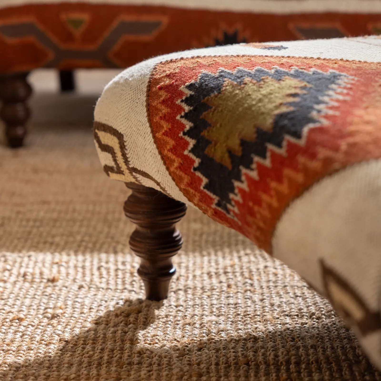 Tetrad Dakota Curved Plain Stool Fabric | Barker & Stonehouse 3