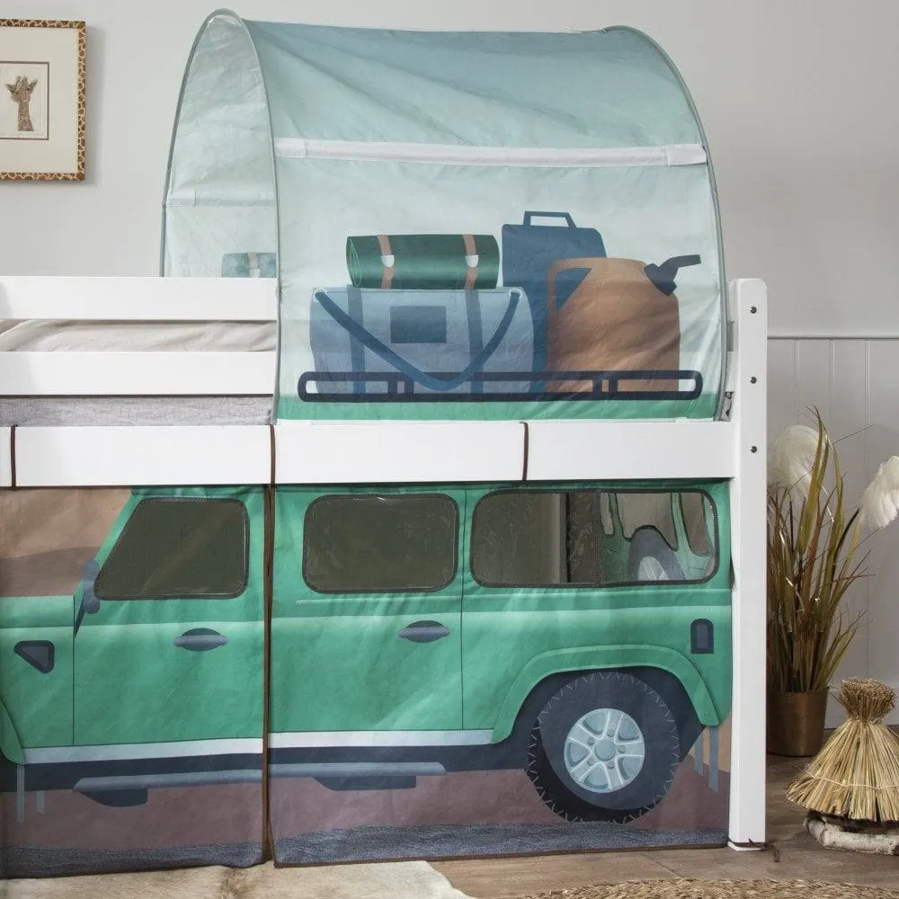 Nöa and Nani Moro Cabin Bed Midsleeper with Safari Tent Package in White 4