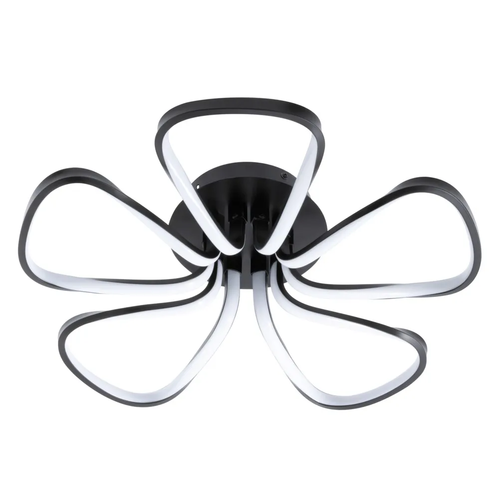 Alvar Petals LED Flush Ceiling Light, Satin Black 1