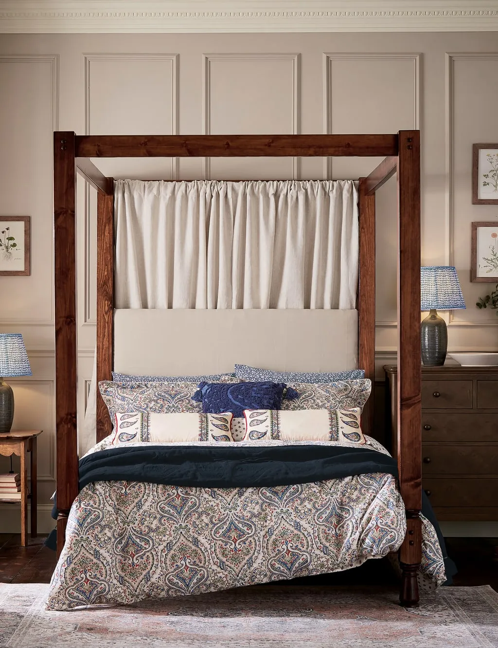 Joules Pure Cotton Paisley Bedding Set Multi