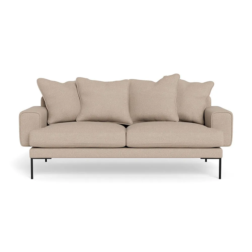 Heal's Torrington 3 Seater Sofa Smart Velvet Mercury Black Feet 2