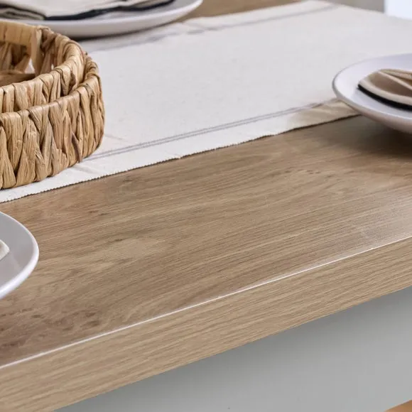 Highgate Dining Table with 2 Benches, Oak Effect 4