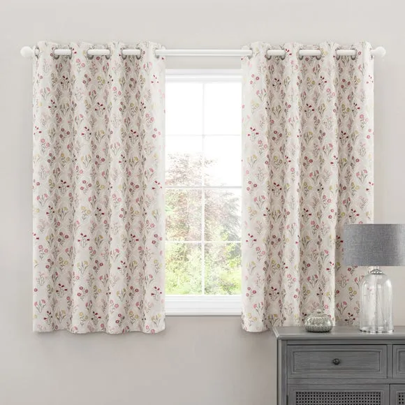 Fleur Floral Jacquard Eyelet Curtains 5