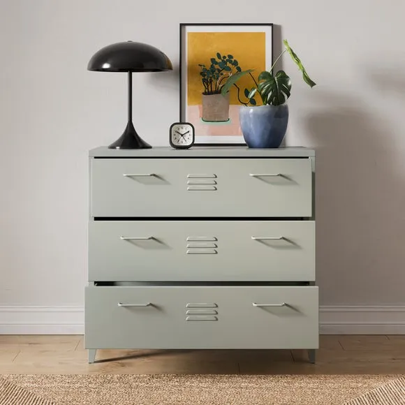 Helga Metal 3 Drawer Chest 2