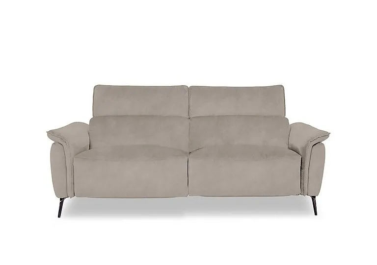 Jude Fabric 3 Seater Recliner Sofa with Headrests and Power Lumbar - Dexter Ivory