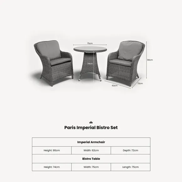 Pairs 2 Seater Outdoor Imperial Bistro Set 5