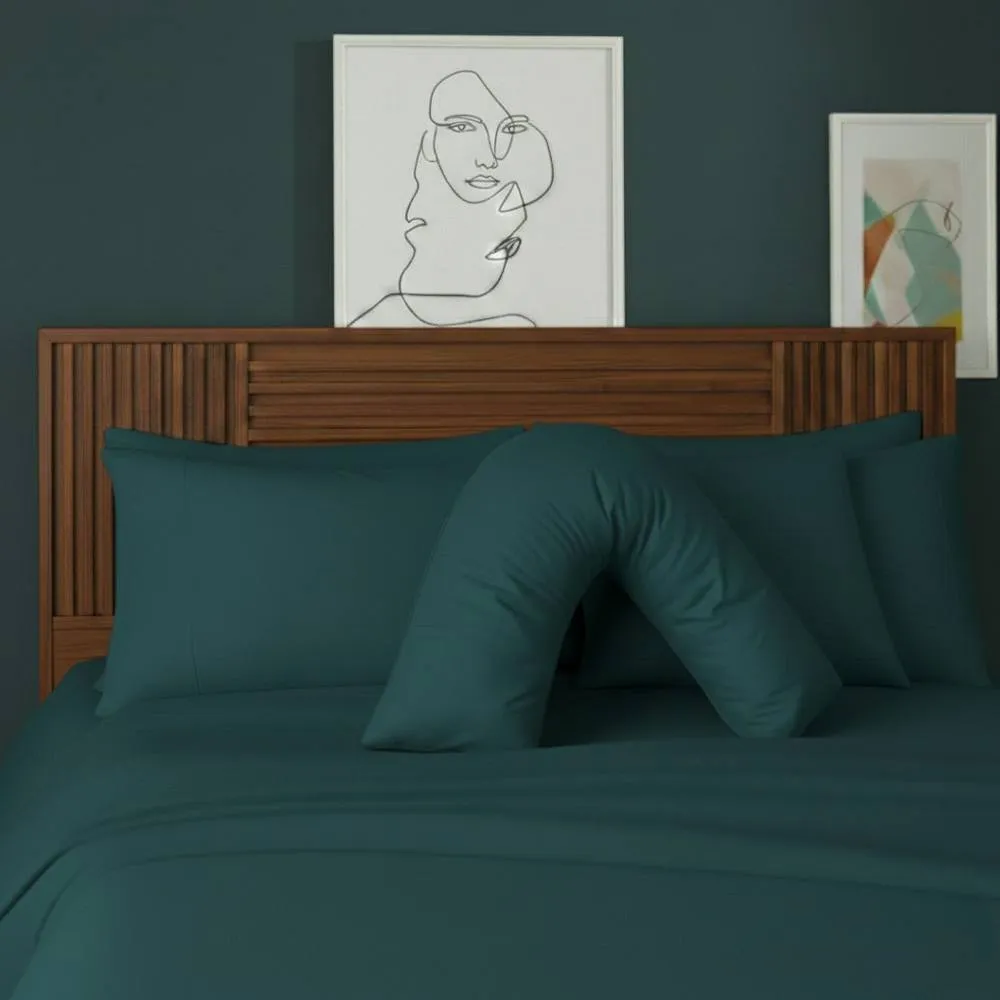 Snug City V Shape Pillowcase for Support Maternity Pillows Polycotton Easy Care in Teal