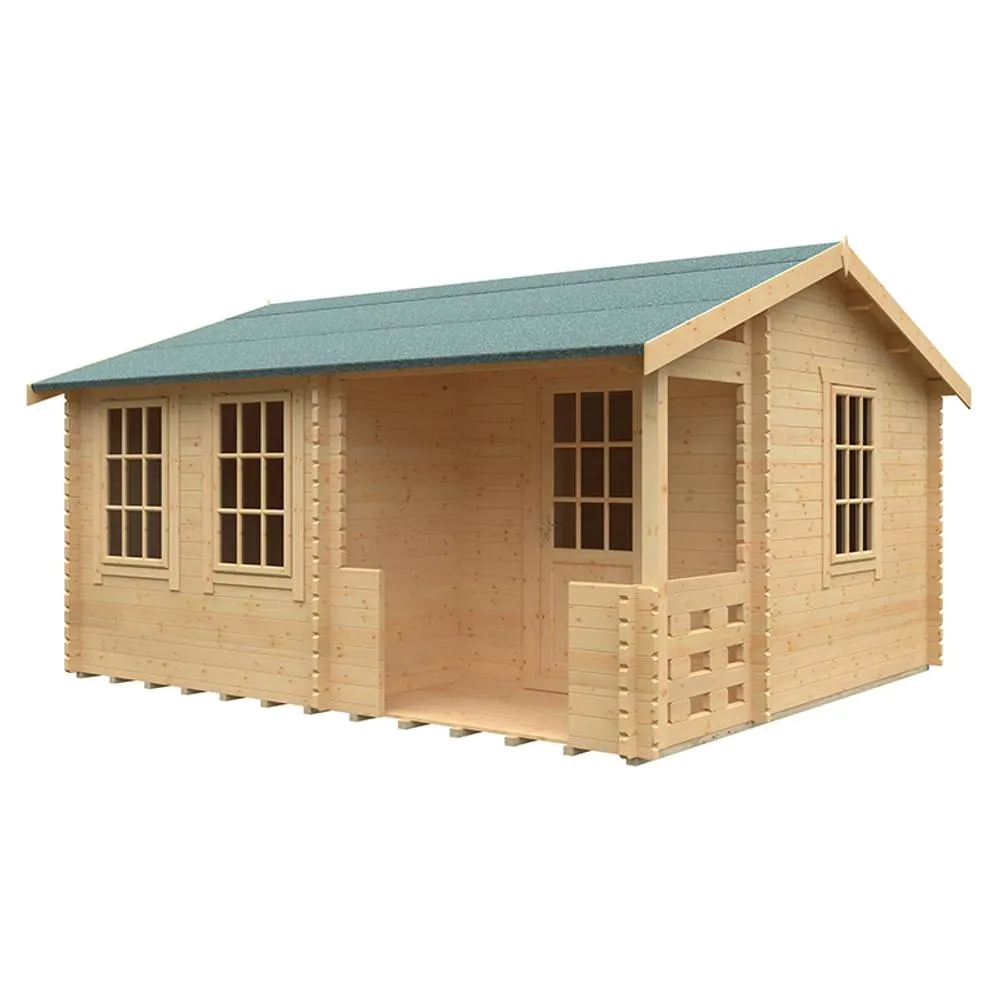 Buttercup Farm 16x14 The Gyles 44mm Cabin - L475 x W415 x H282.2 cm in Natural 1