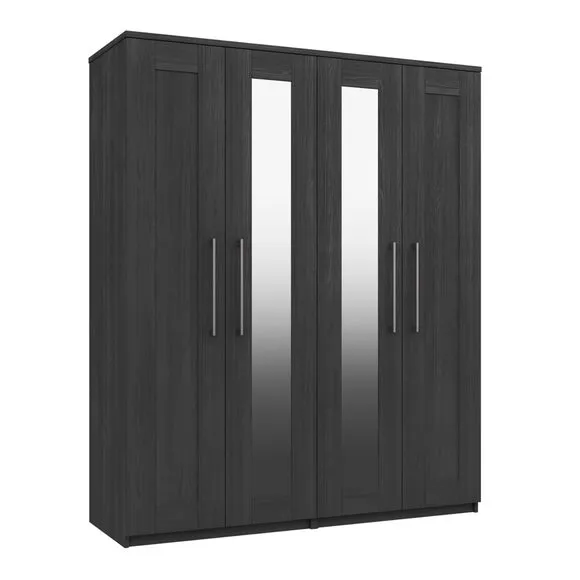 Ethan 4 Door Wardrobe, Mirrored 2