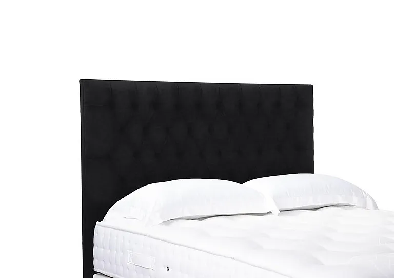 Artisan Collection Orton High Floor Standing Headboard - Single - Plush Ebony