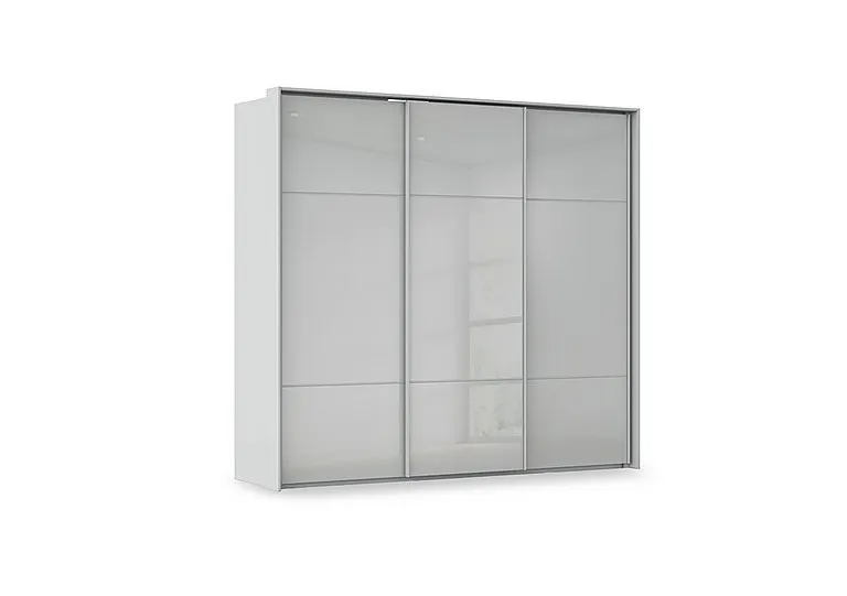 Haven 250cm 3 Door Slider Wardrobe with Glass Doors