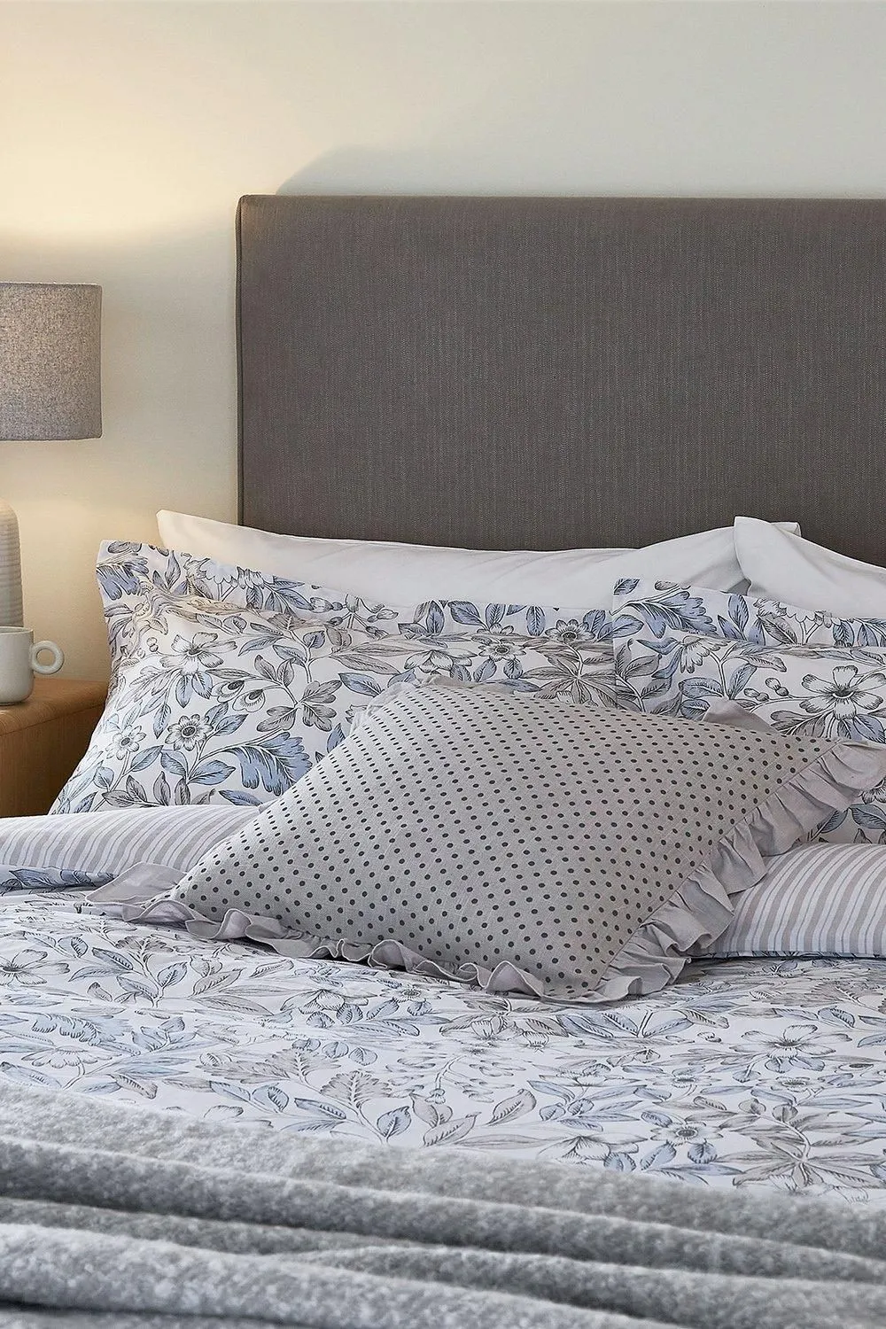 Helena Springfield 'Ness' Cotton Cushion in Grey 3