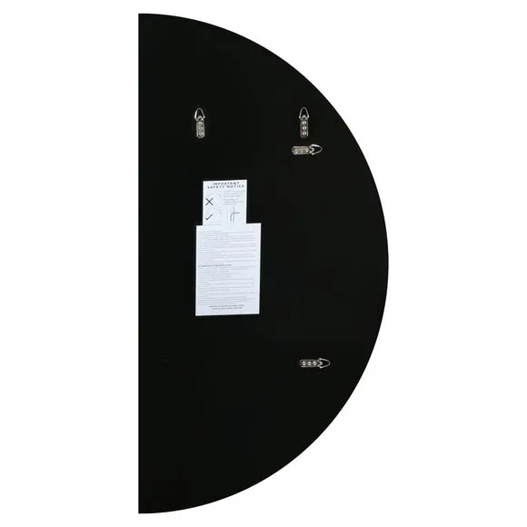 Lunae Frameless Half Circle Wall Mirror 3