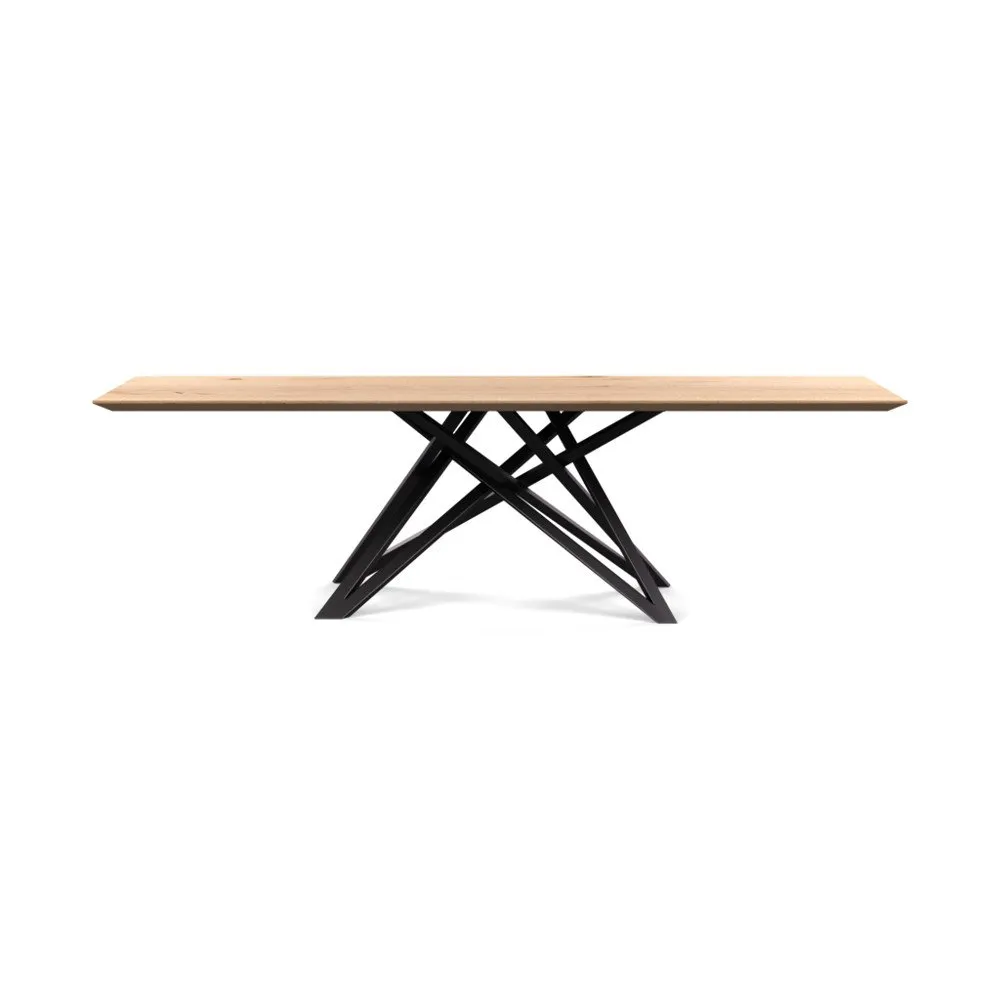 Heal's Vienna Dining Table 260x90cm Blonde Oiled Oak Chamfered Edge Filled 1