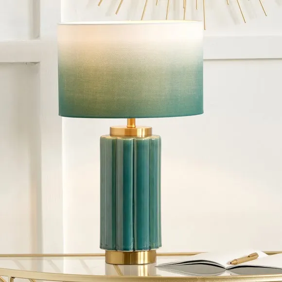 Lushan Scalloped Ceramic Table Lamp 1