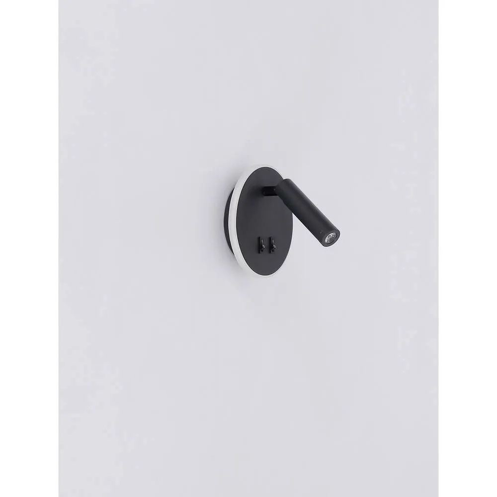 Netlighting Many Reading Wall Light Black LED 3000K 6