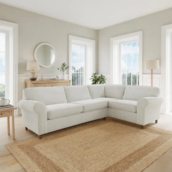 Flori Chenille Soft Texture Corner Sofa 1