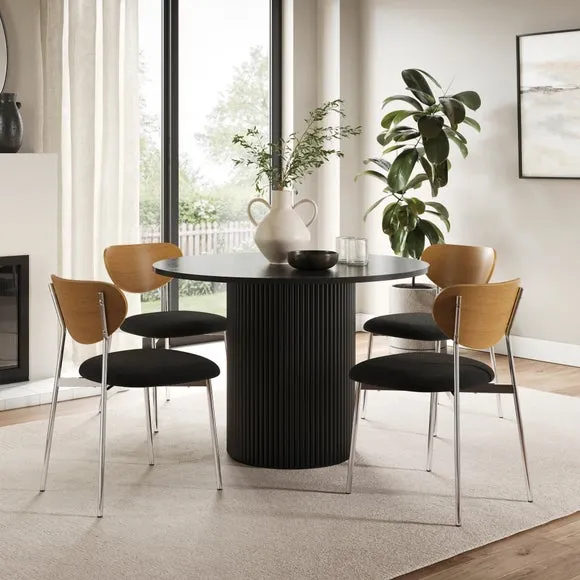 Finn Curved Back Dining Chair, Faux Leather 2