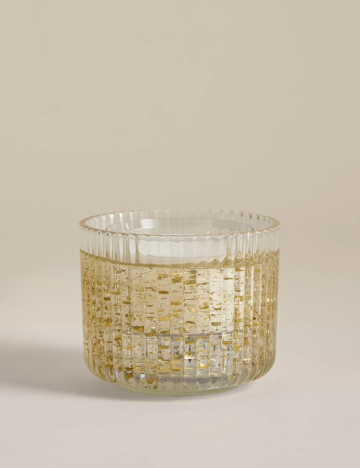 M&S Neroli Lime And Basil Refillable Light Up Candle Gold Mix