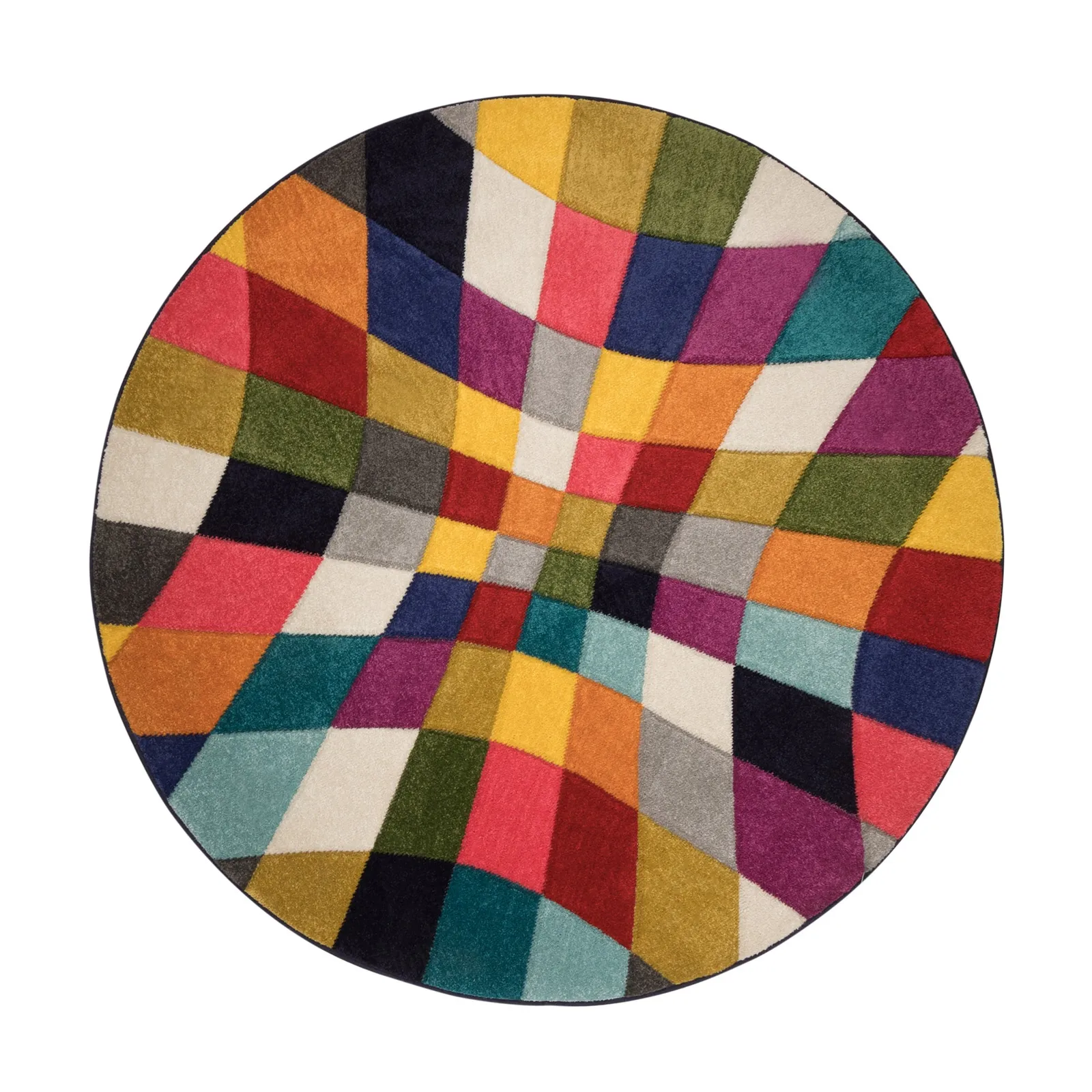 Rhumba Geometric Round Rug