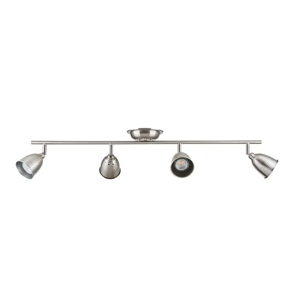 Filbert 4 Light Hammered Chrome Semi Flush Spotlight Bar 5
