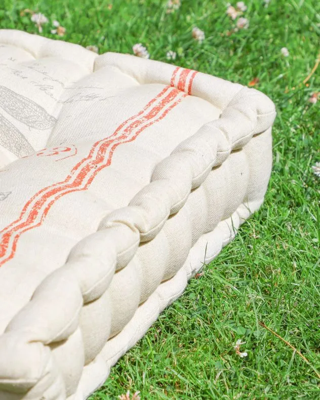 Dibor Vintage Style Insect Print Indoor Outdoor Chair Seat Pad Box Cushion L40cm x W40cm in Grey 3