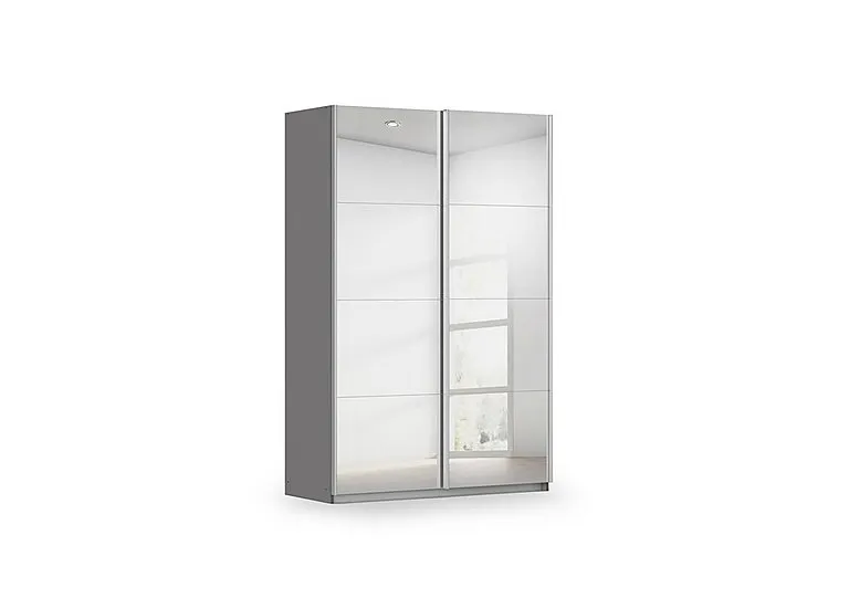 Impulse 136cm 2 Door Mirror Slider Wardrobe - Metallic Grey
