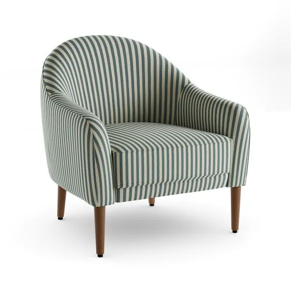 Kaspar Woven Linford Stripe Tub Chair 5