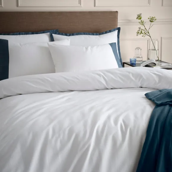 Hotel Portchester 230 Thread Count 100% Cotton Sateen Duvet Cover and Pillowcase Set 2
